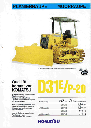 Bulldozers Komatsu D31E-20