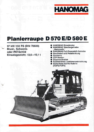 Buldozerler Hanomag D 570 E 7 R