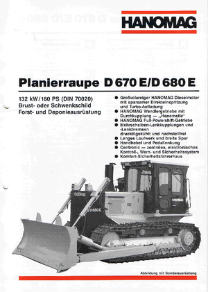 Buldozerler Hanomag D 670 E