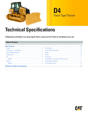 Bulldozers Caterpillar D4 LGP