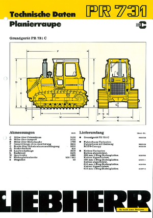 Bulldozers Liebherr PR 731 C-L