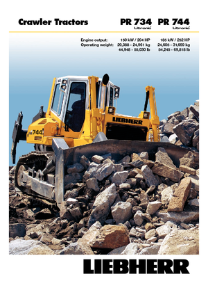 Bulldozers Liebherr PR 734 XL