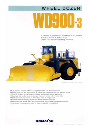 Tekerlekli dozer Komatsu WD900-3
