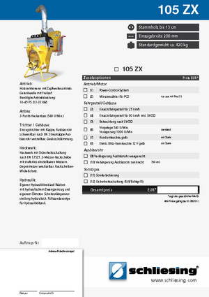 Ahşap parçalayıcılar Schliesing 105 ZX