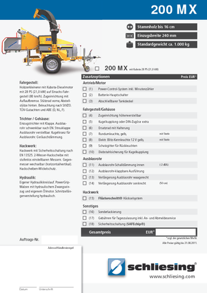 Ahşap parçalayıcılar Schliesing 200 MX