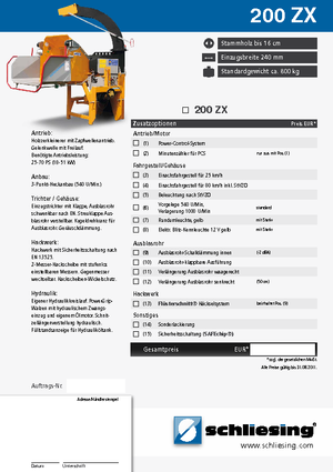 Wood Chippers Schliesing 200 ZX