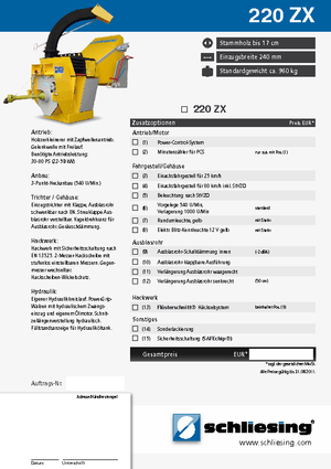 Wood Chippers Schliesing 220 ZX