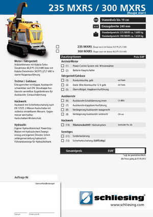 Ahşap parçalayıcılar Schliesing 235 MXRS