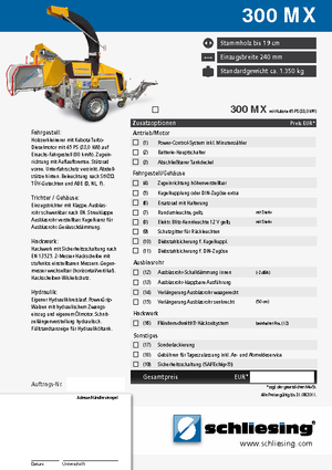 Ahşap parçalayıcılar Schliesing 300 MX