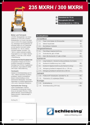 Ahşap parçalayıcılar Schliesing 235 MXRH Raupe