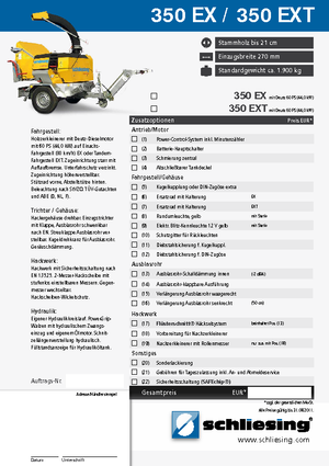 Wood Chippers Schliesing 350 EX