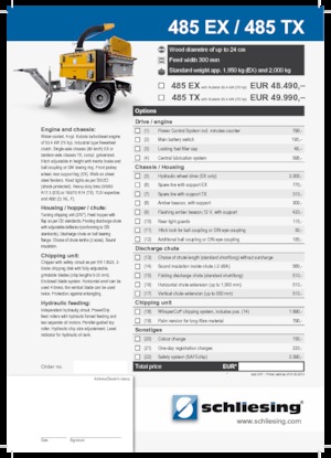 Wood Chippers Schliesing 485 TX