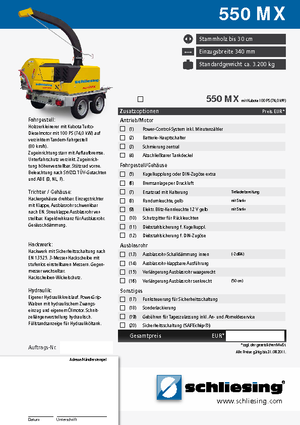 Ahşap parçalayıcılar Schliesing 550 MX