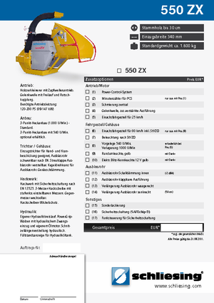 Ahşap parçalayıcılar Schliesing 550 ZX Forst