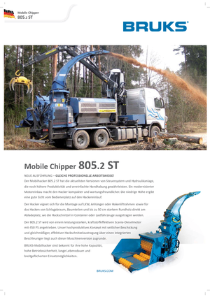 Wood Chippers Bruks 805.2 ST
