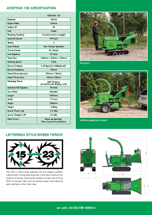 Wood Chippers Green Mech Aborist 150-26 D