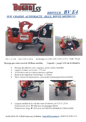 Ahşap parçalayıcılar Bugnot BV-E 4 18 R