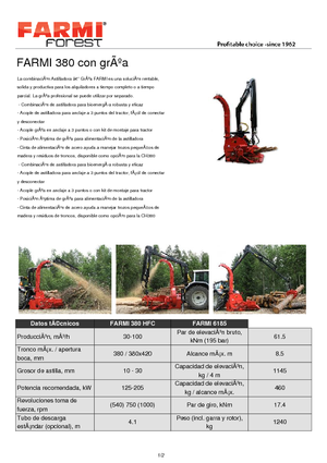 Ahşap parçalayıcılar Farmi CH 380 HFC