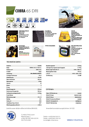 Wood Chippers TS-Industrie Cobra 65 DRI