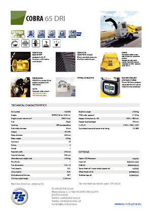 Wood Chippers TS-Industrie Cobra 65 DRI