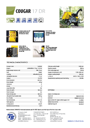 Wood Chippers TS-Industrie Cougar 17 DR