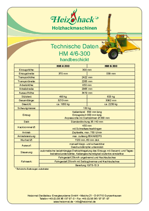 Wood Chippers Heizohack HM 4-300