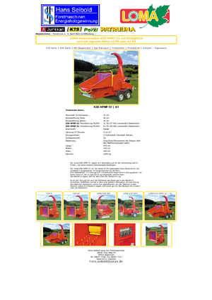 Ahşap parçalayıcılar Loma K 50 HPMF 65