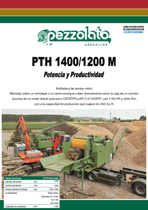 Ahşap parçalayıcılar Pezzolato PTH 1400/1200
