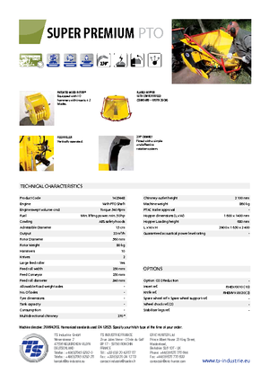 Wood Chippers TS-Industrie Super Premium PTO
