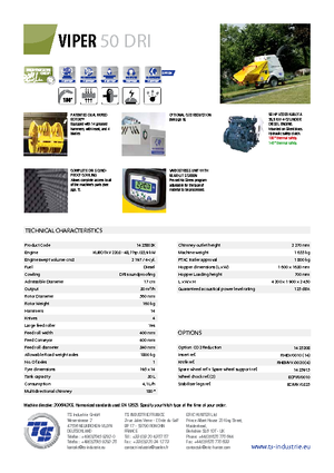 Ahşap parçalayıcılar TS-Industrie Viper 50 DRI