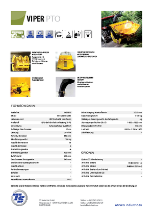 Wood Chippers TS-Industrie Viper PTO