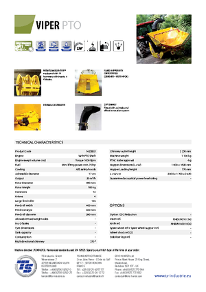 Ahşap parçalayıcılar TS-Industrie Viper PTO