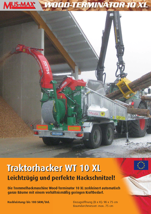 Ahşap parçalayıcılar MUS-MAX Wood-Terminator 10 XL Z