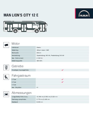 City buses MAN Lion’s City 12 E