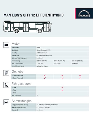 City buses MAN Lion's City 12