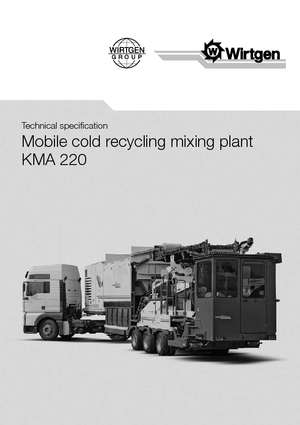 Road Recycling Machines/-Cold Recyclers Wirtgen KMA 220