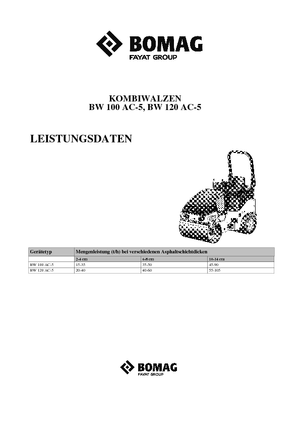 Kombinasyon makaralar Bomag BW 120 AC-5