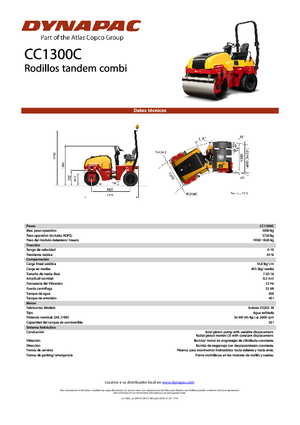 Kombinasyon makaralar Dynapac CC 1300 C