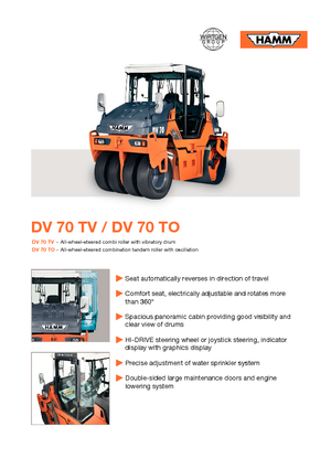 Combination Rollers Hamm DV 70 TO