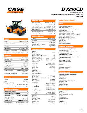 Combination Rollers Case DV210CD