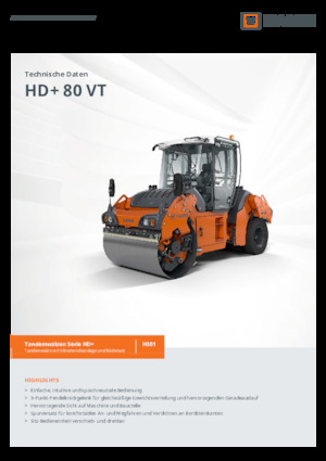Combination Rollers Hamm HD+ 80 VT