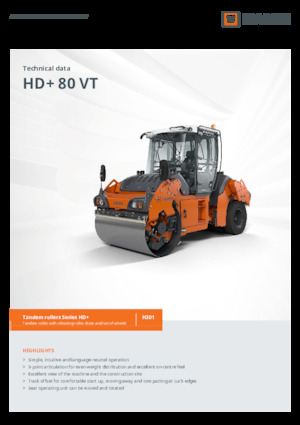 Combination Rollers Hamm HD+ 80 VT