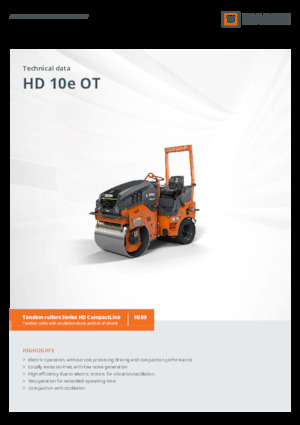 Combination Rollers Hamm HD 10e OT