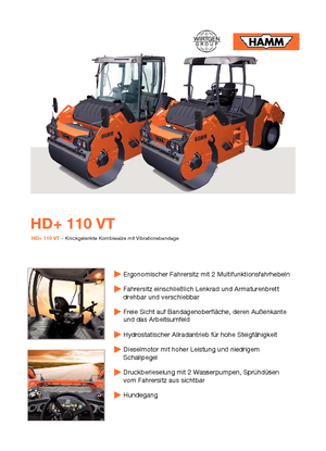 Combination Rollers Hamm HD+ 110 VT