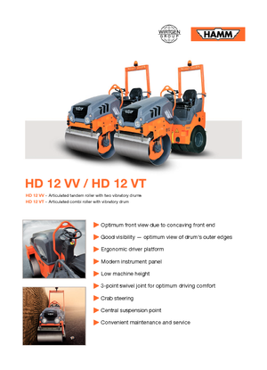 Combination Rollers Hamm HD 12 VT