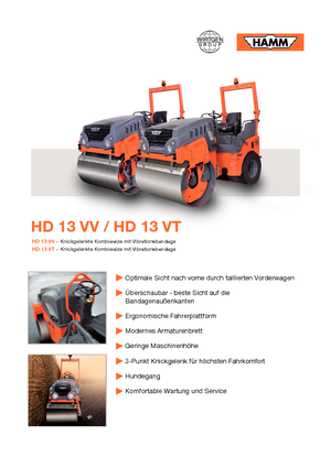 Kombinasyon makaralar Hamm HD 13 VT