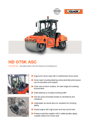 Combination Rollers Hamm HDO 75 K ASC
