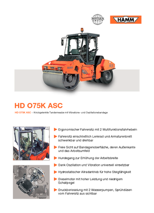 Combination Rollers Hamm HDO 75 K ASC