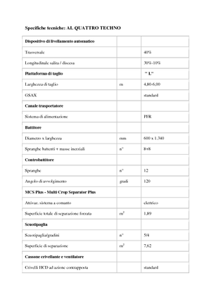 Combine Harvesters Laverda AL Quattro Techno