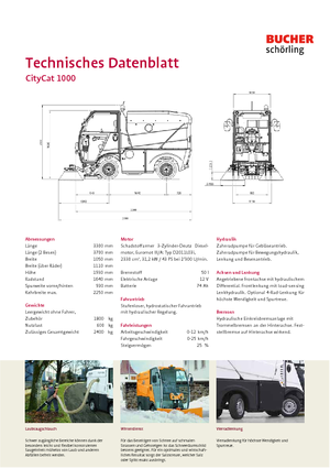 Compact Sweepers Bucher-Schörling CityCat 1000